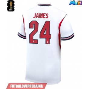 Lacne Muži Futbalové dres Anglicko Reece James #24 MS 2026 Krátky Rukáv - Domáci